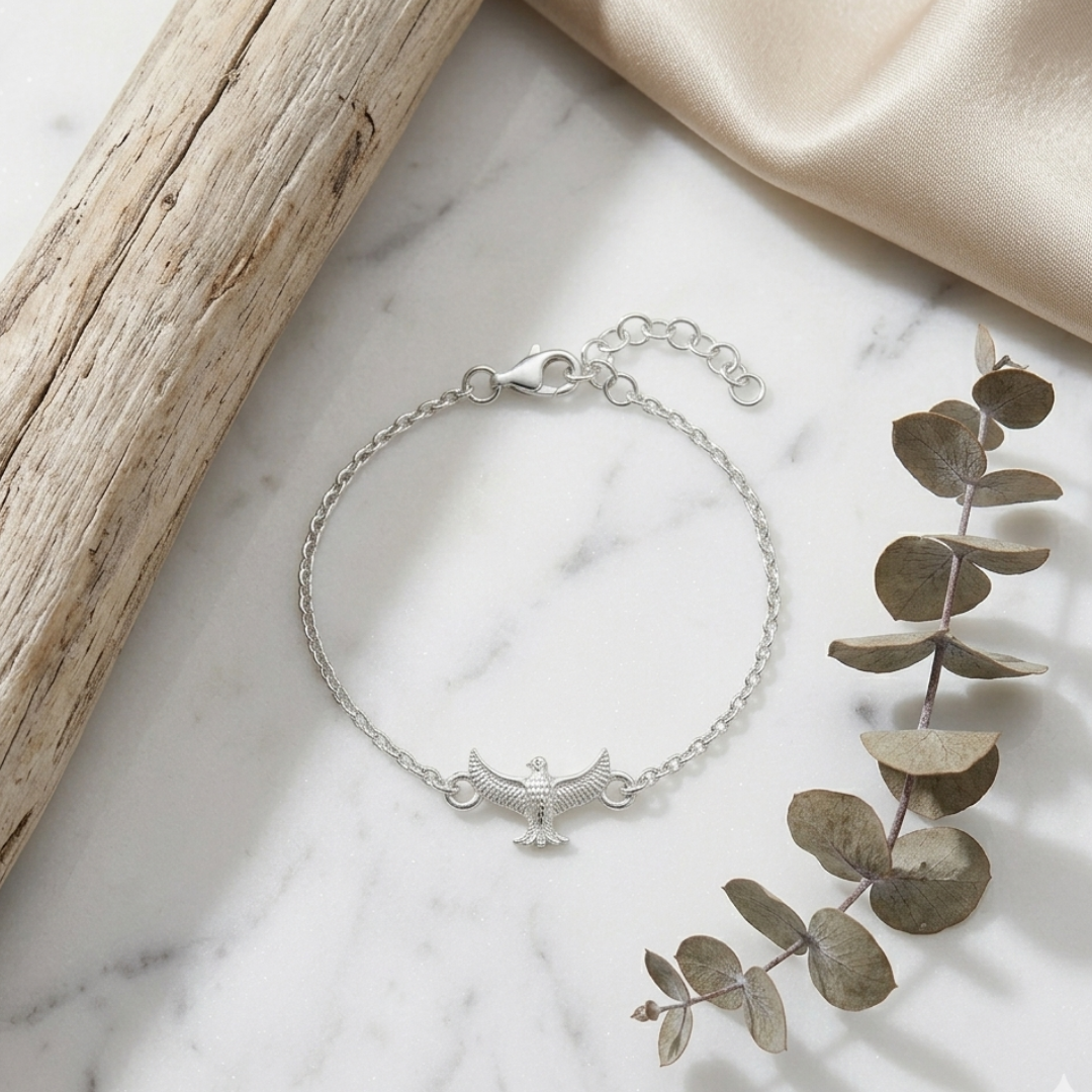 Soaring Eagle Silver Bracelet Rakhi