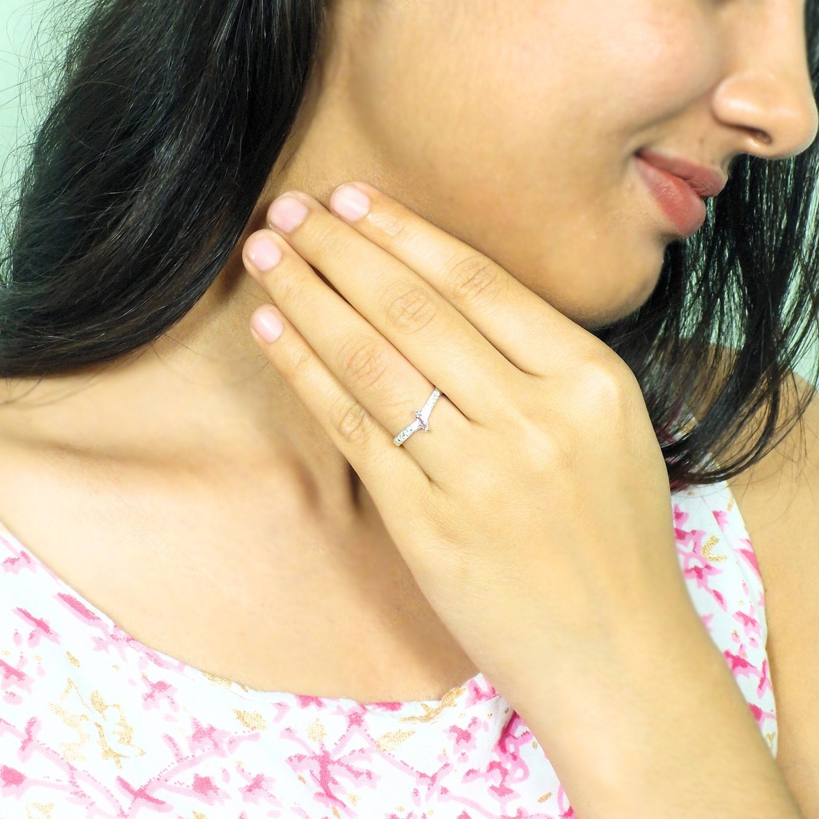 Charming Marquise Silver Ring