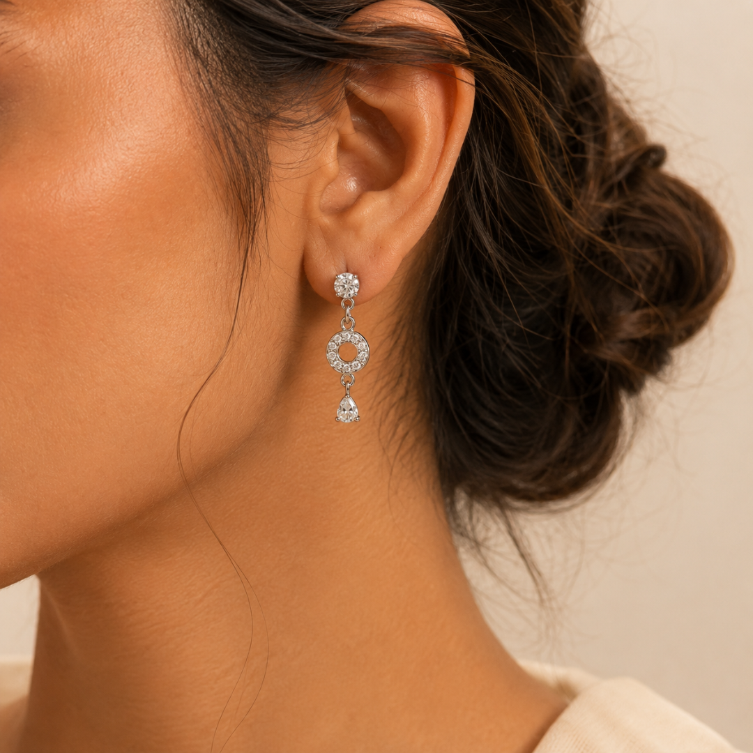 Aurora Halo Drop Earrings