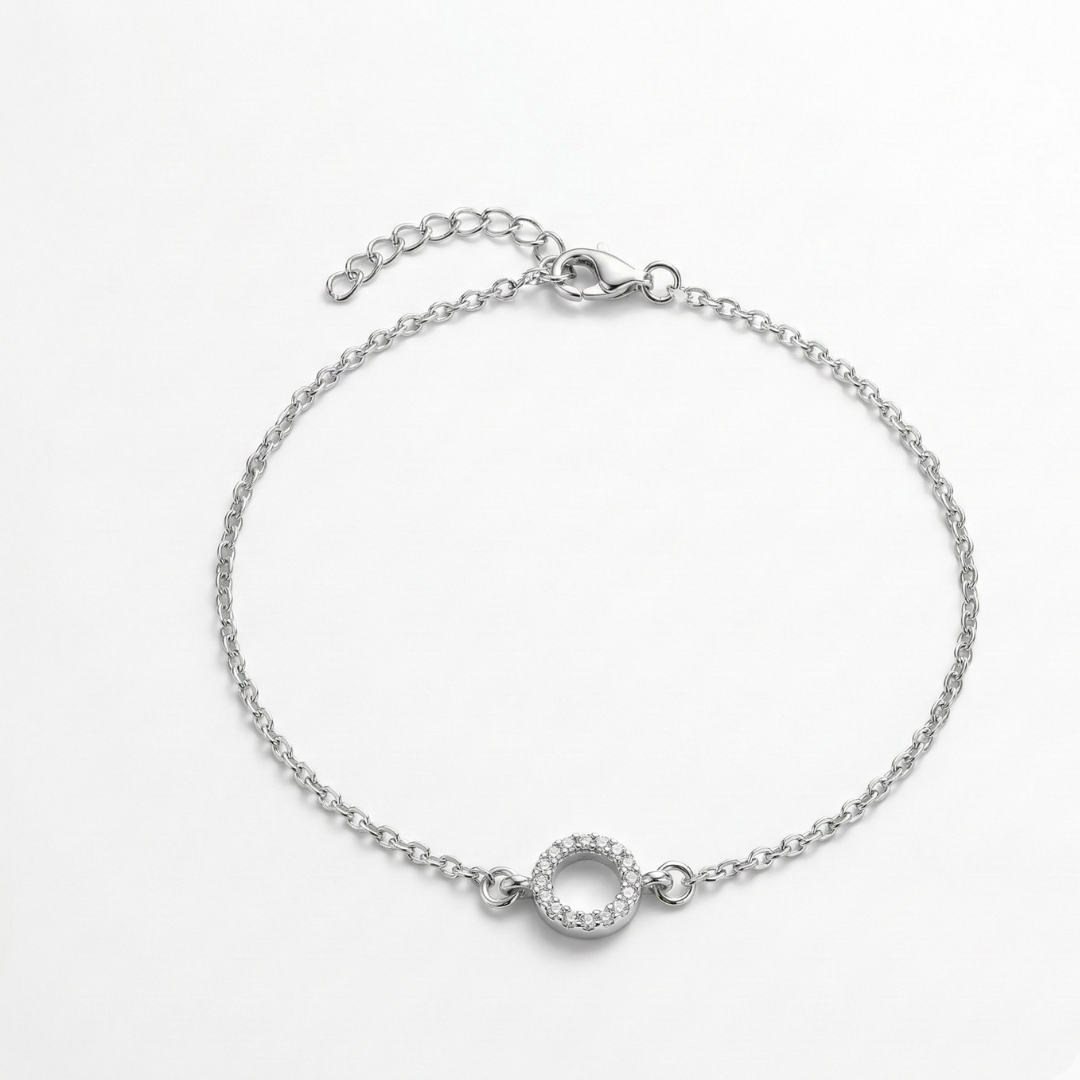 Eternal Halo Silver anklet - 925 Sterling Silver - Lustra