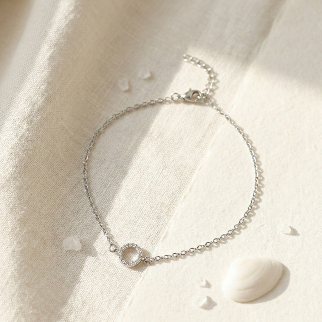 Eternal Halo Silver anklet - 925 Sterling Silver - Lustra
