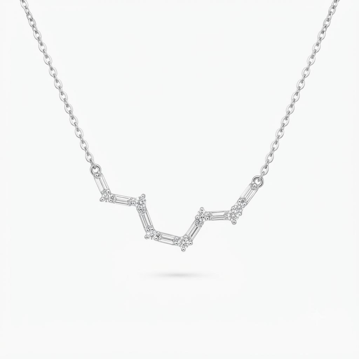 Floral Geometric 925 Sterling Silver Necklace