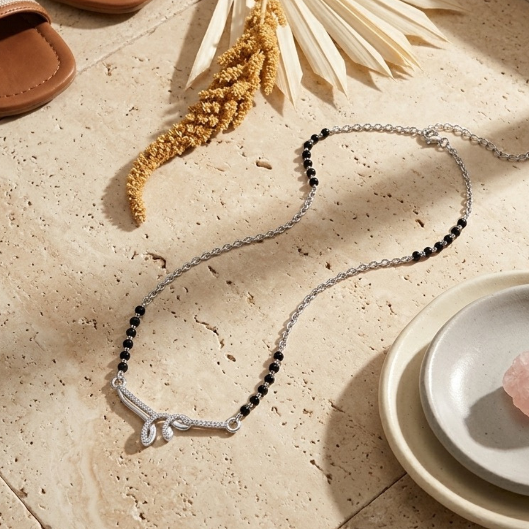 Eternal Knot Mangalsutra - 925 Sterling Silver - Lustra