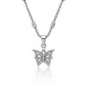 Delicate Butterfly Pendant necklace with silver chain and butterfly charm