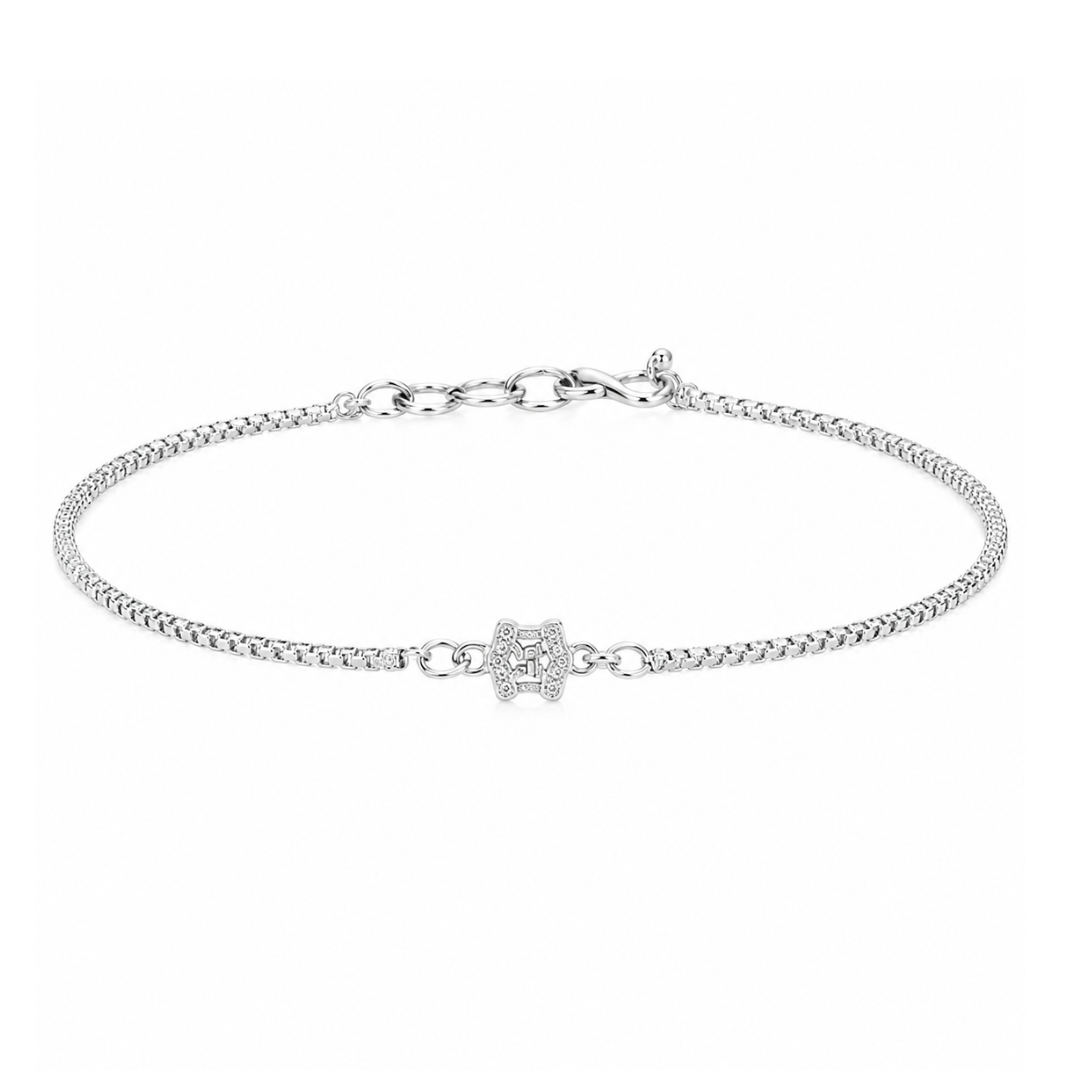 Auspicious Swastik Silver Bracelet Rakhi