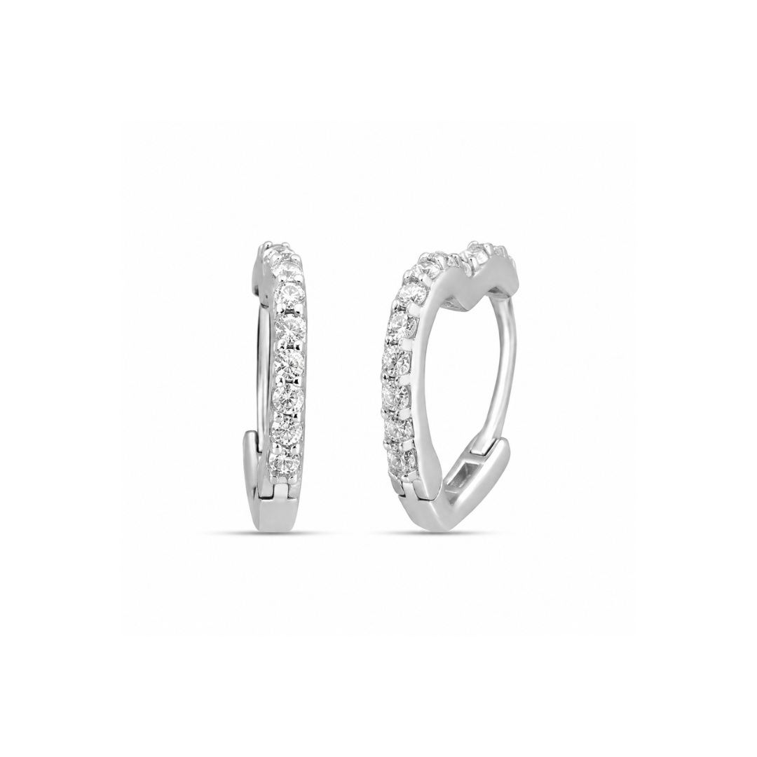 Celeste Heart Huggie Earrings