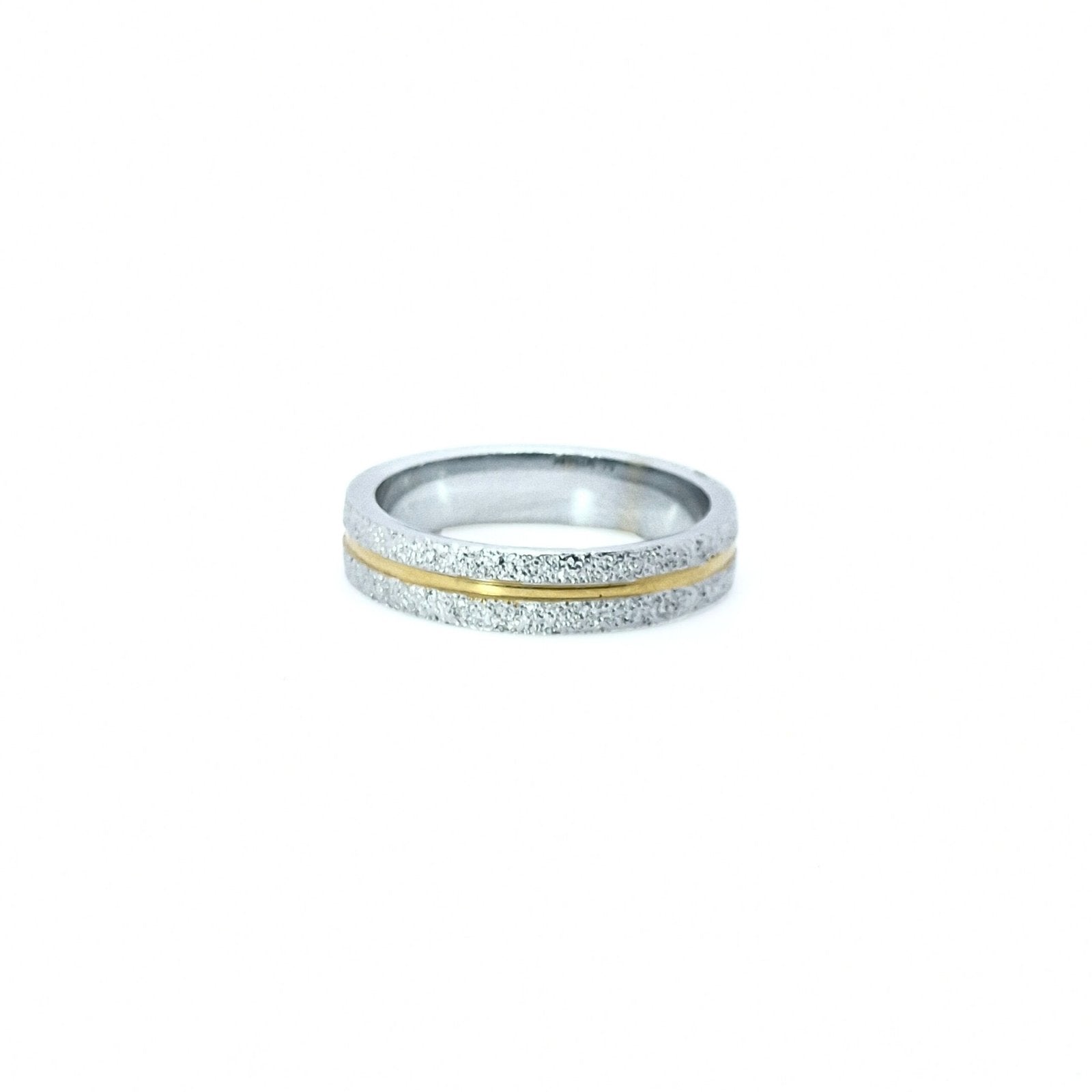 Sleek Dual-Tone Minimalist Ring
