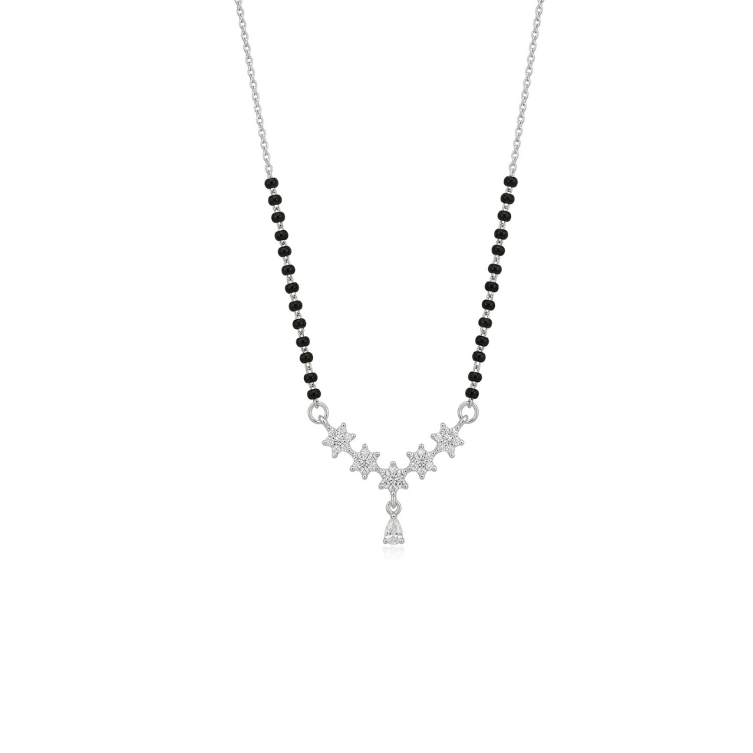Celestial Bloom Mangalsutra - 925 Sterling Silver - Lustra