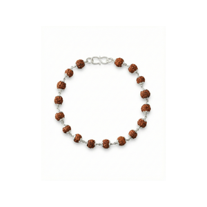 Lustra Sacred Rudraksha Silver Bracelet - 925 Sterling Silver - Lustra