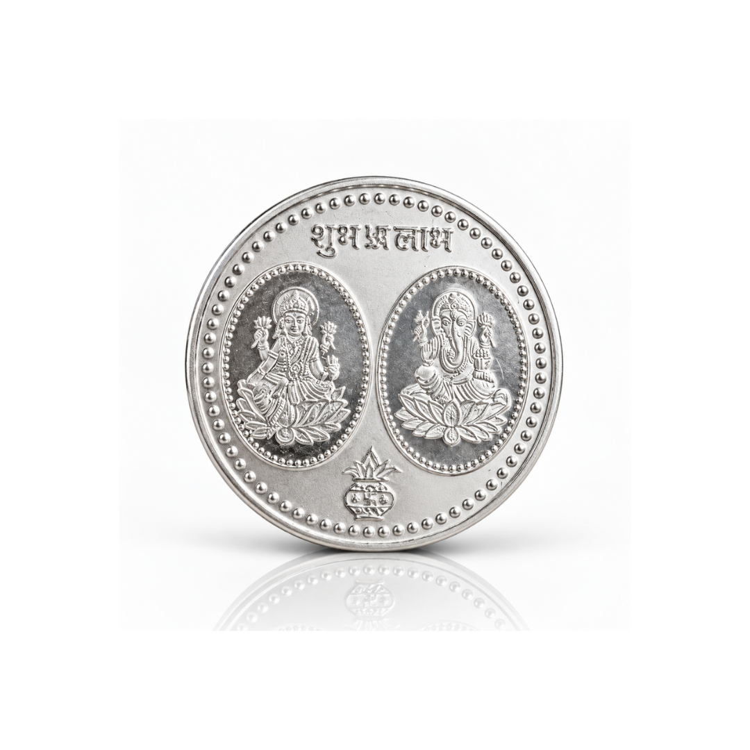 Lustra Shubh Labh Lakshmi Ganesha 999 Fine Silver Coin – 10 Gram