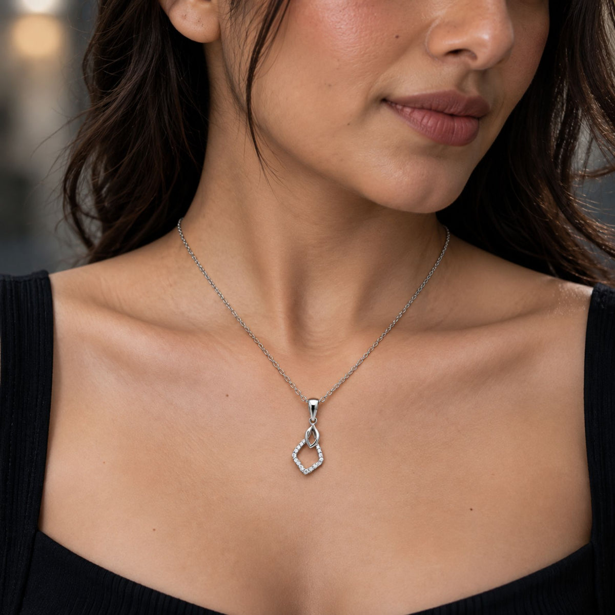 Eterna Loop 925 Silver Pendant Necklace