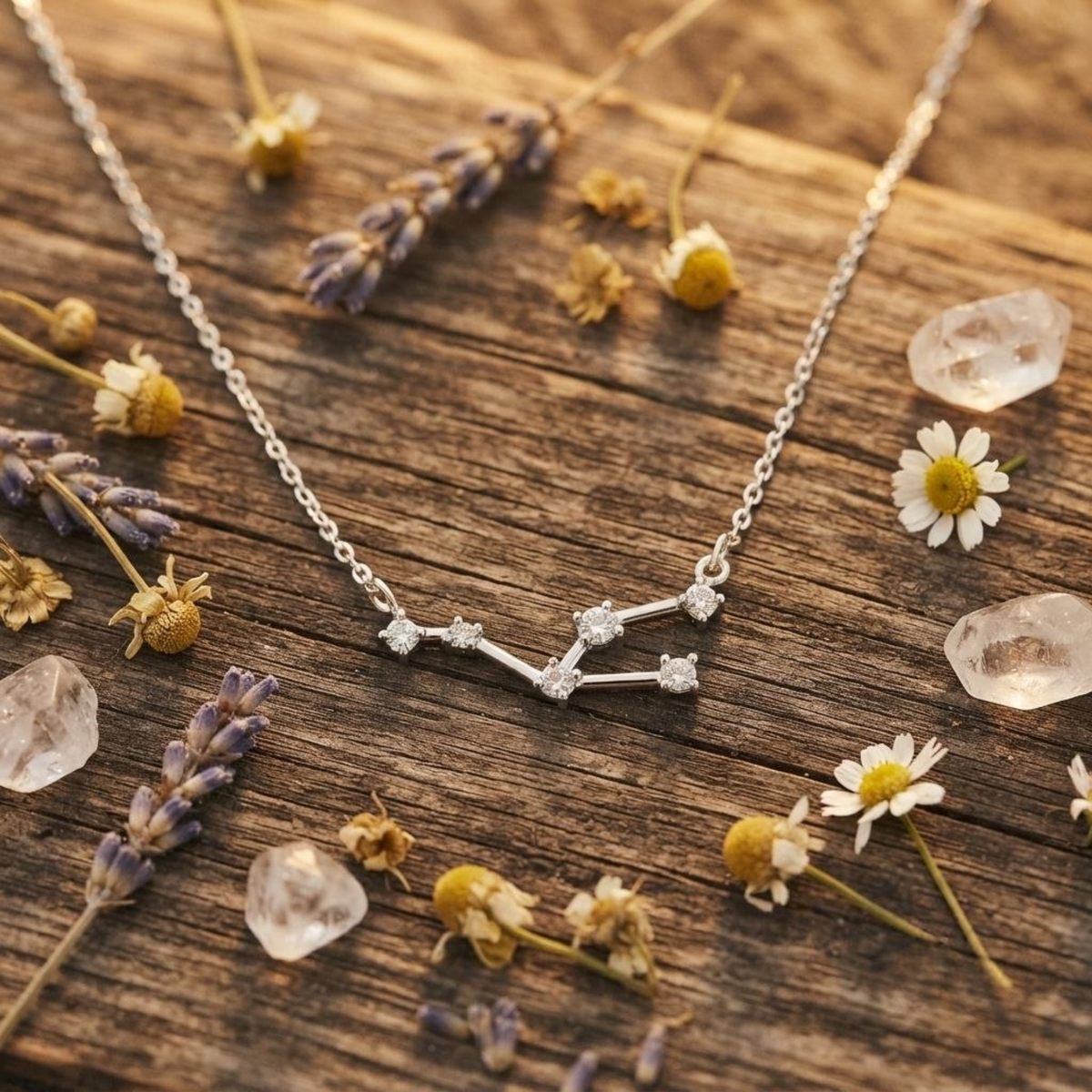 Celestial Floral Link Necklace