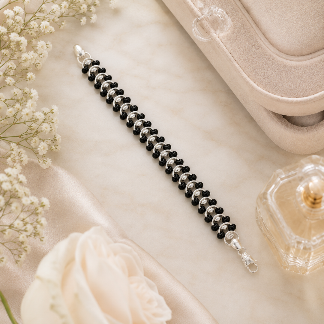 Midnight Grace Black Bead Bracelet