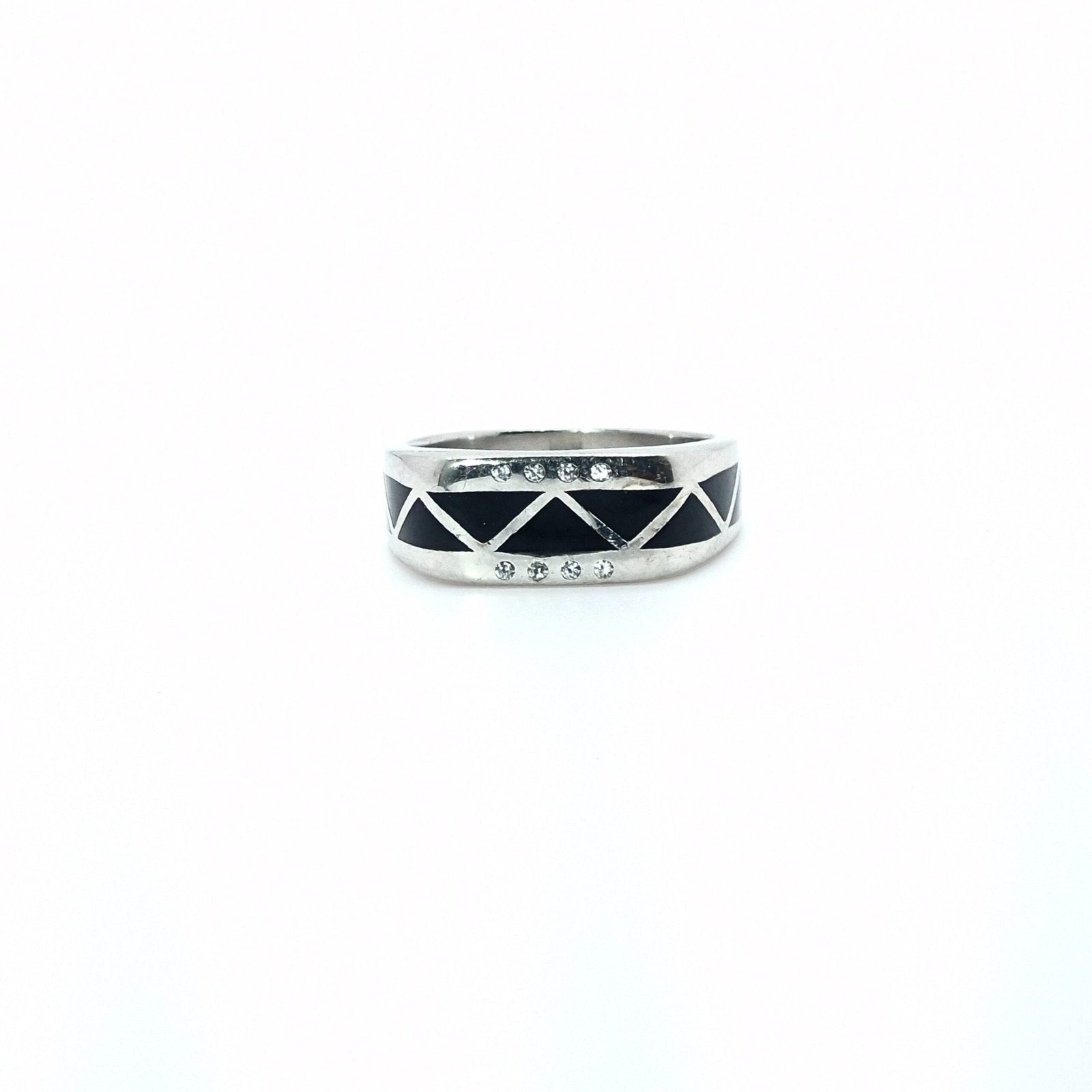 Sophisticated Onyx Silver Ring