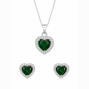 Heartfelt Elegance Jewelry Set with sparkling heart motifs and pavé stones