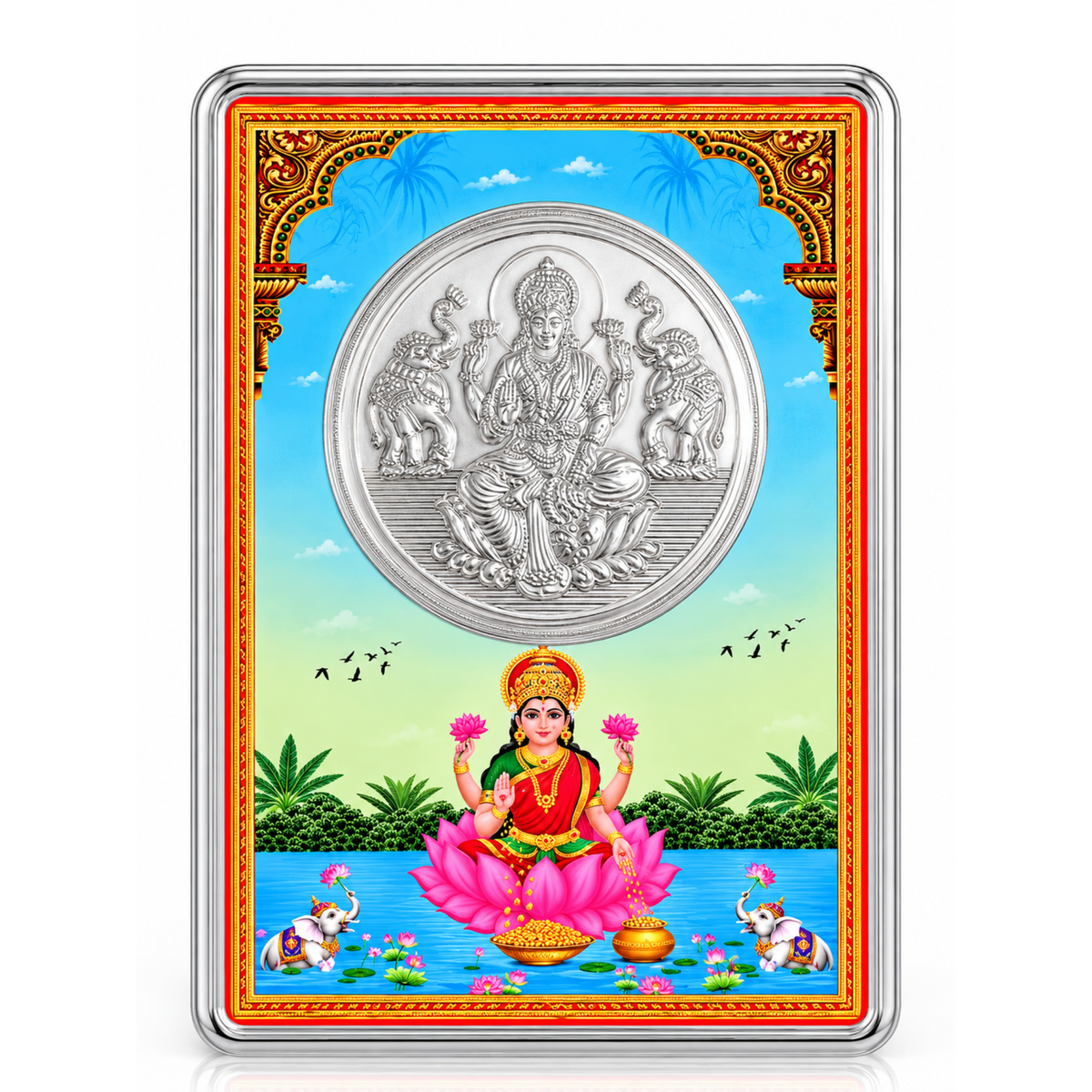 Goddess Lakshmi 925 Sterling Silver Coin 1 grams