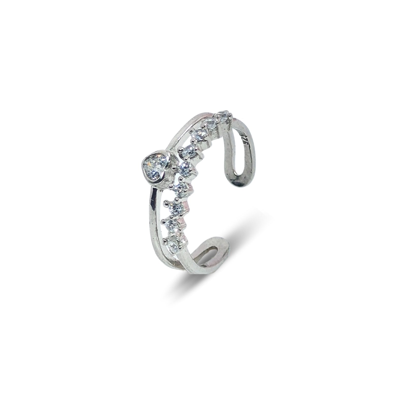 Chic Silver Dazzle Ring