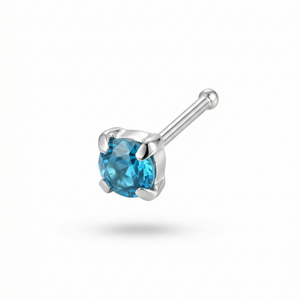 Ocean Glow Kids Silver Nose Pin / Ear Stud - 925 Sterling Silver - Lustra