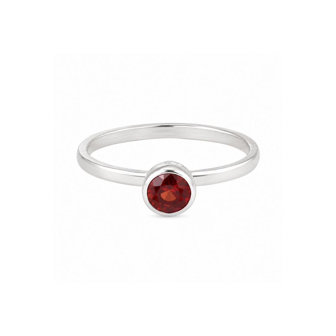 Ruby Glow Adjustable Toe Ring Set