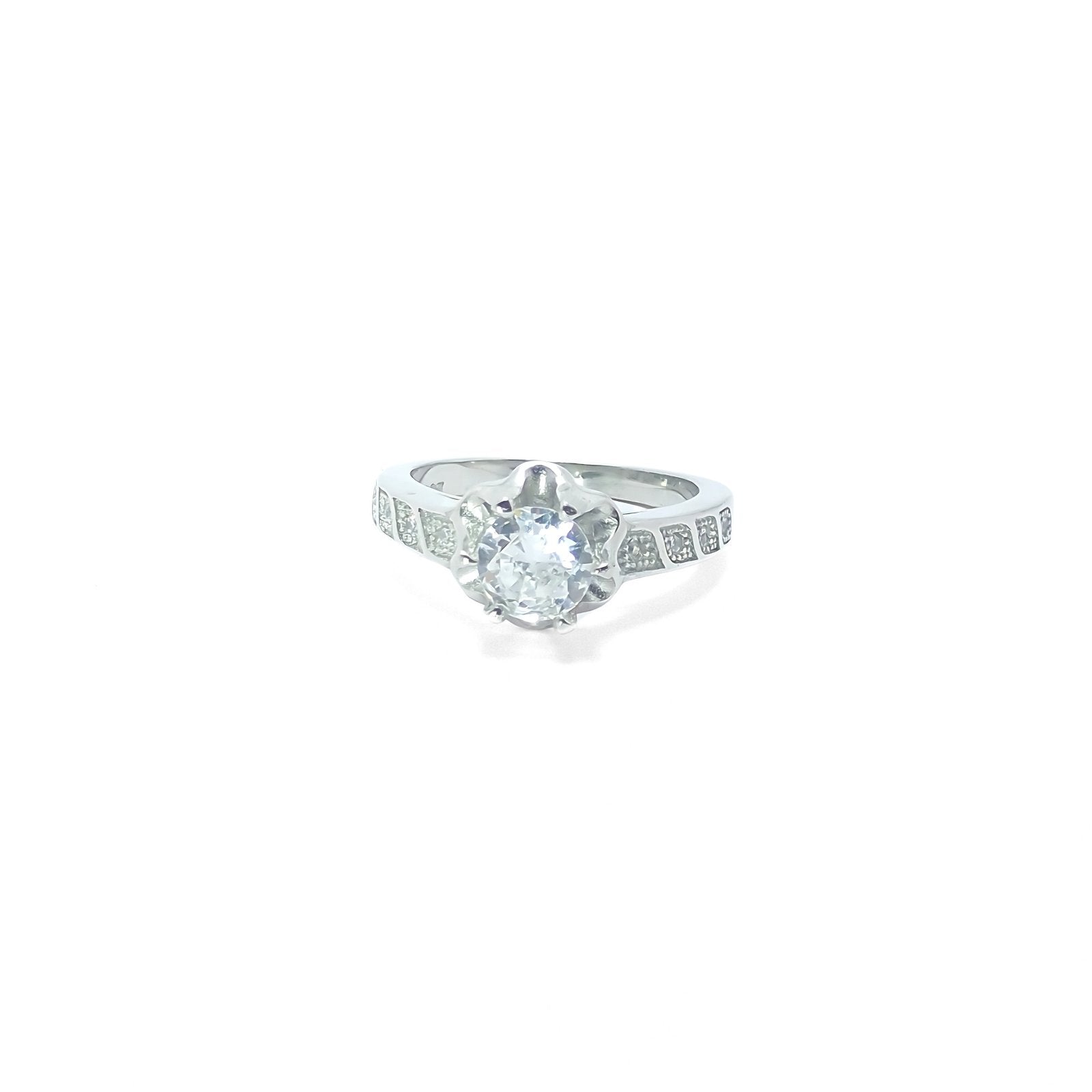 Floral Solitaire Ring