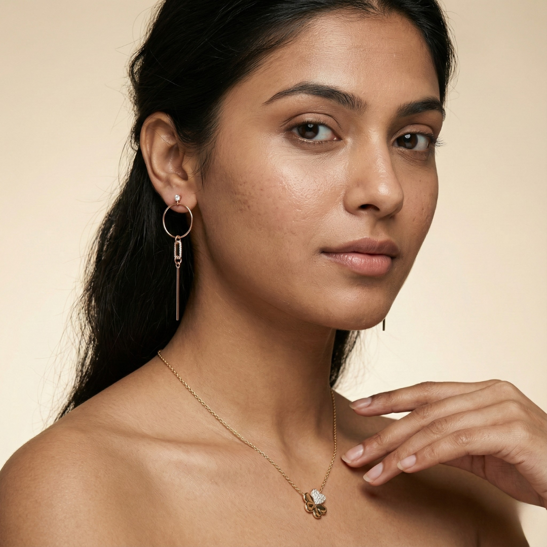 Golden Clover Contrast Silver Combo Set