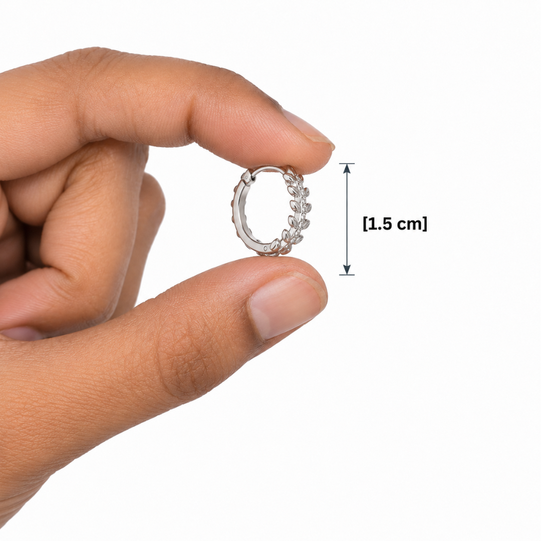 Olivia Laurel Silver Hoop Earrings
