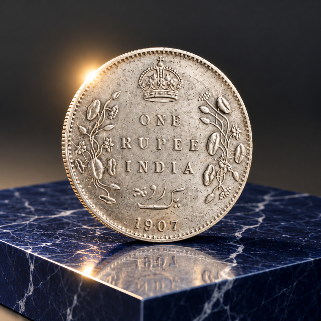 Lustra 999 Fine Silver Antique One Rupee Coin – 10 Grams