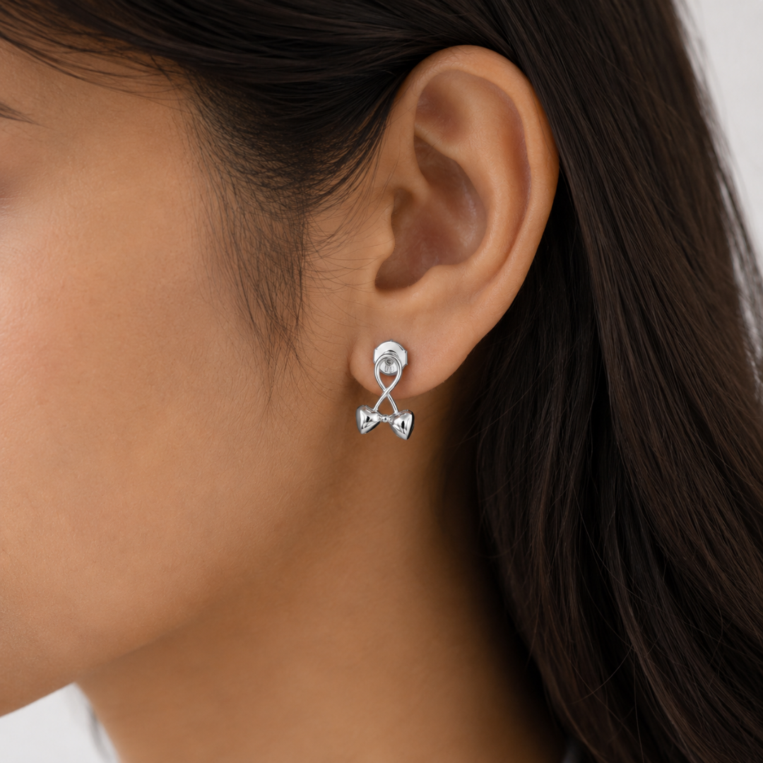 Infinity Bow Stud Earrings