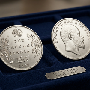 The 1907 Rupee — British India Edward VII Collector's Coin (11grams) - 925 Sterling Silver - Lustra