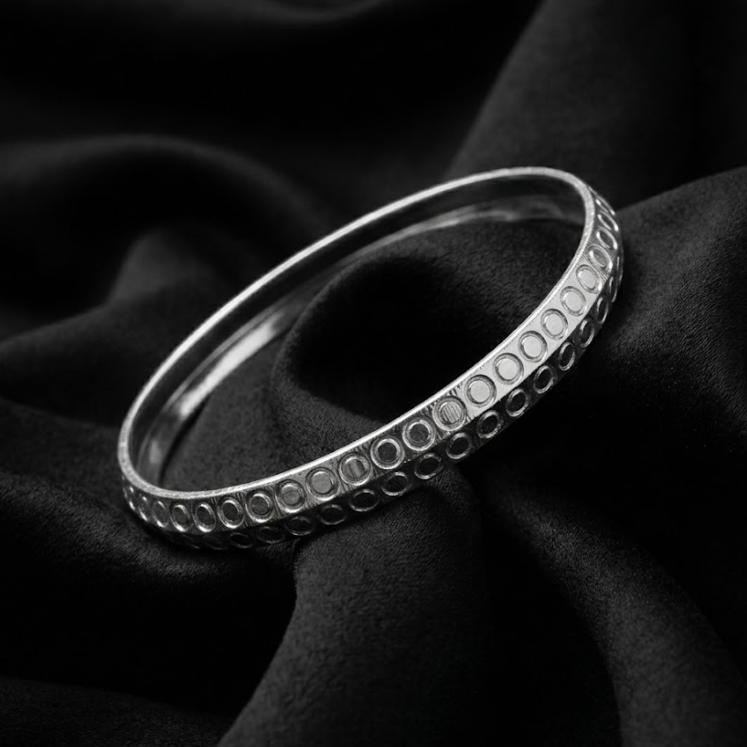 Titan Edge Silver Kada Bracelet