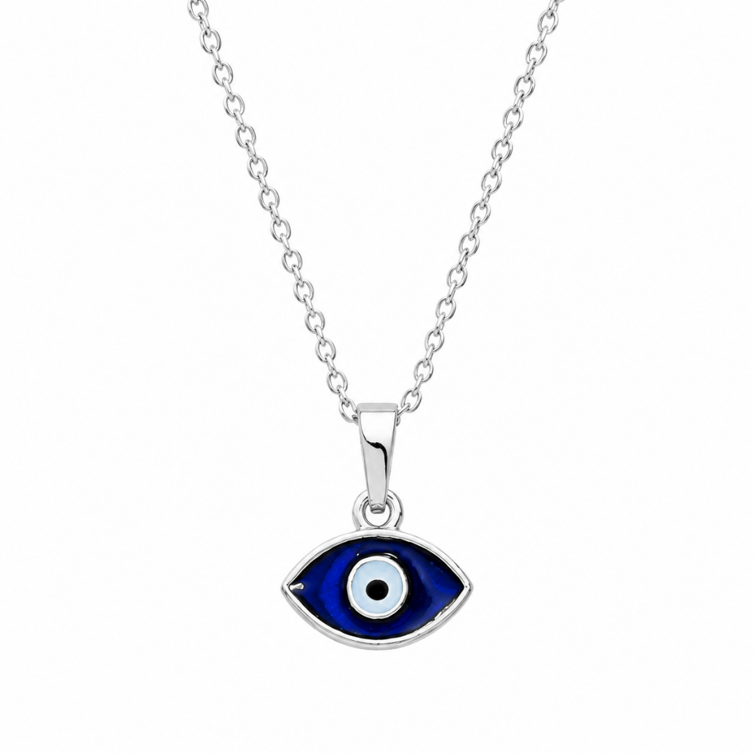 Evil Eye Guardian Silver Pendant Necklace