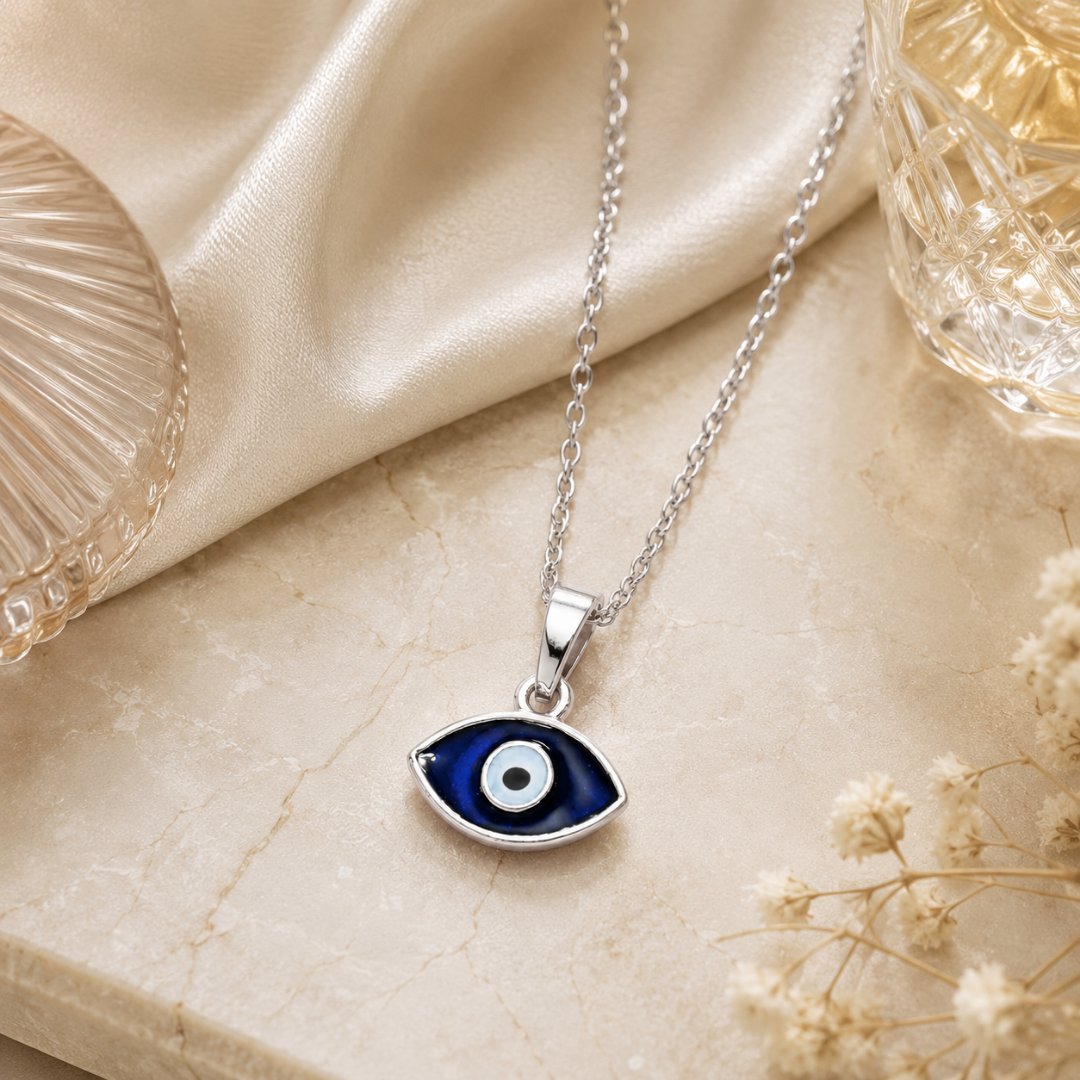 Evil Eye Guardian Silver Pendant Necklace