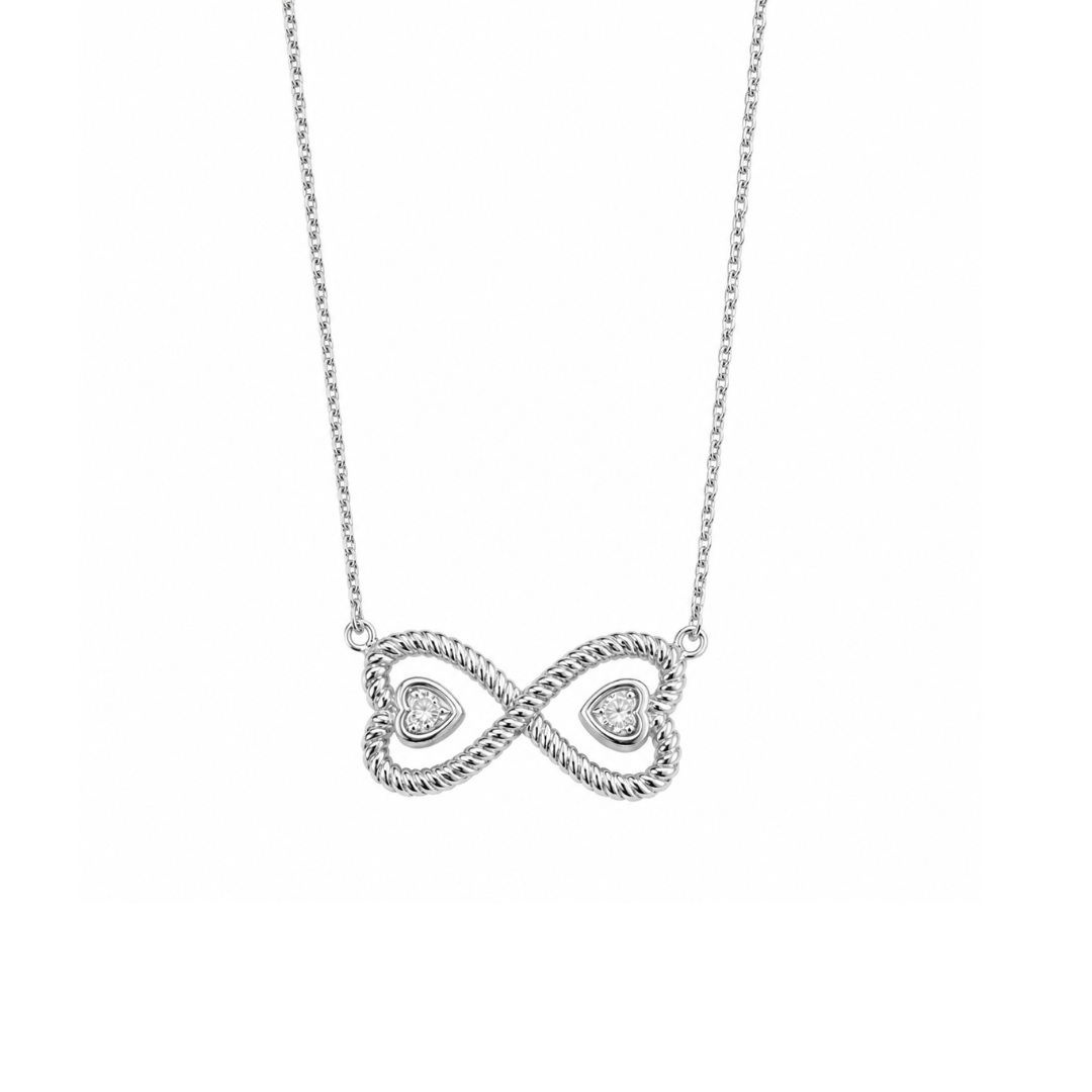 Infinite Hearts Silver Necklace