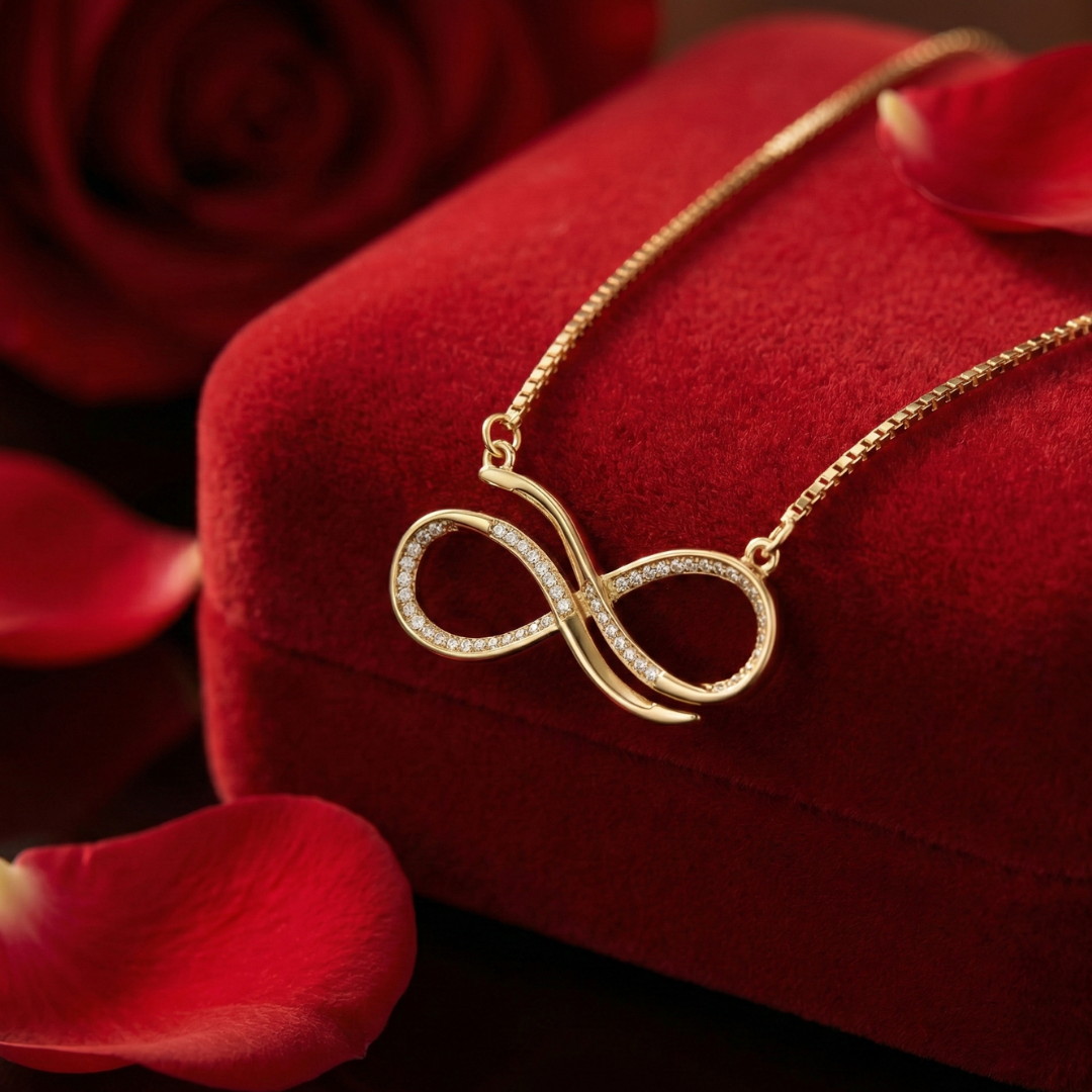 Radiant Infinity Necklace - 925 Sterling Silver - Lustra