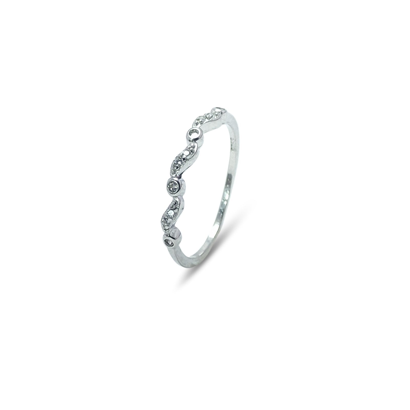 Elegant Twist Silver Ring in 925 Fine Sterling Silver