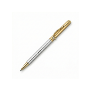 Lustra Regal Gold & Silver Engraved Pen - 925 Sterling Silver - Lustra