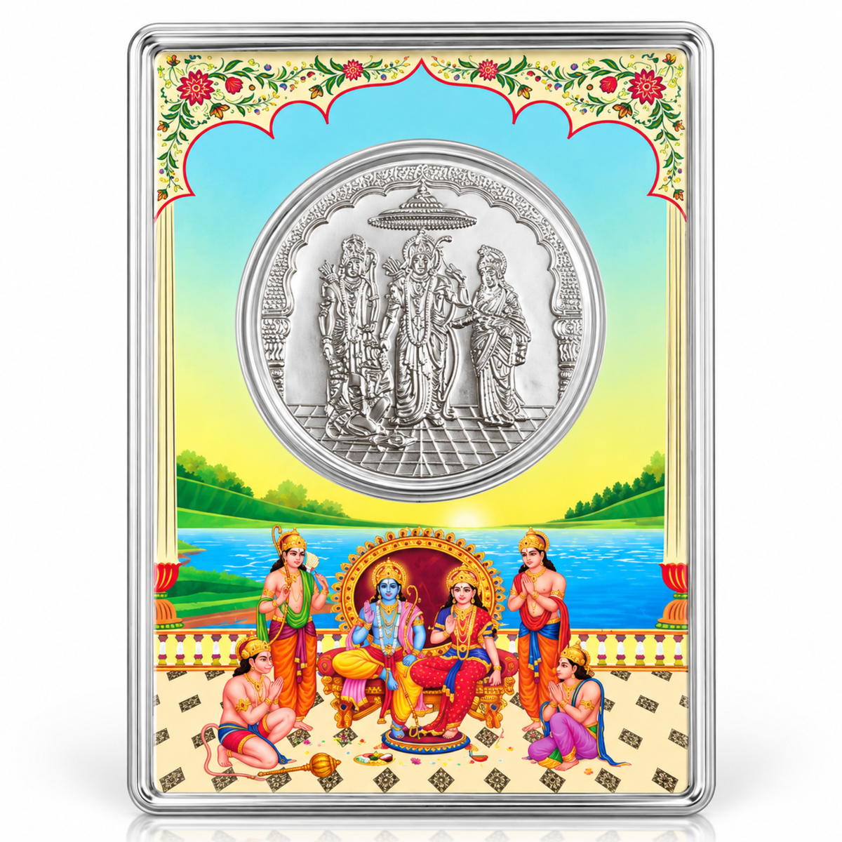 Lord Rama Darbar 925 Sterling Silver Coin (1 gram)