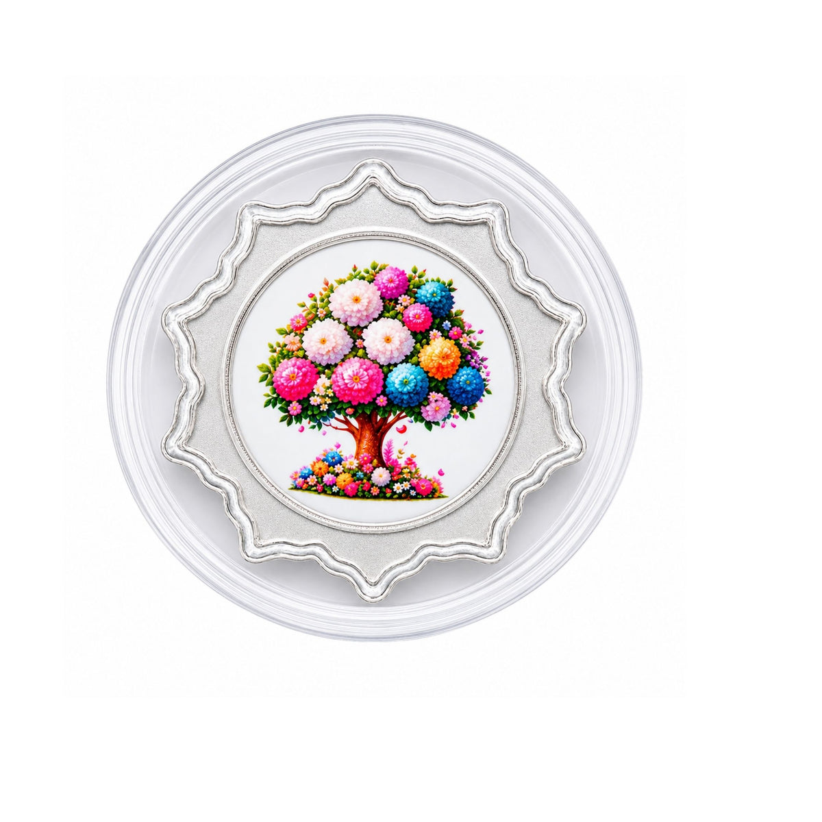 Floral Tree 1g Fine Silver Gift Box