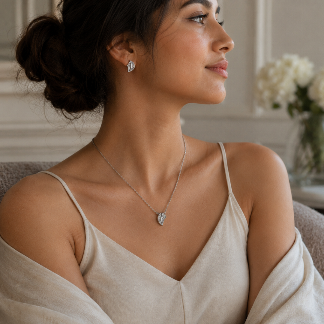 Celestial Leaf Sparkle Jewellery Set