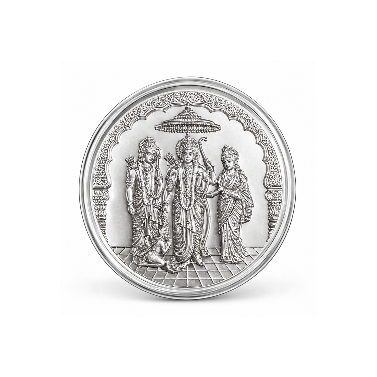 Lord Rama Darbar 925 Sterling Silver Coin (1 gram)
