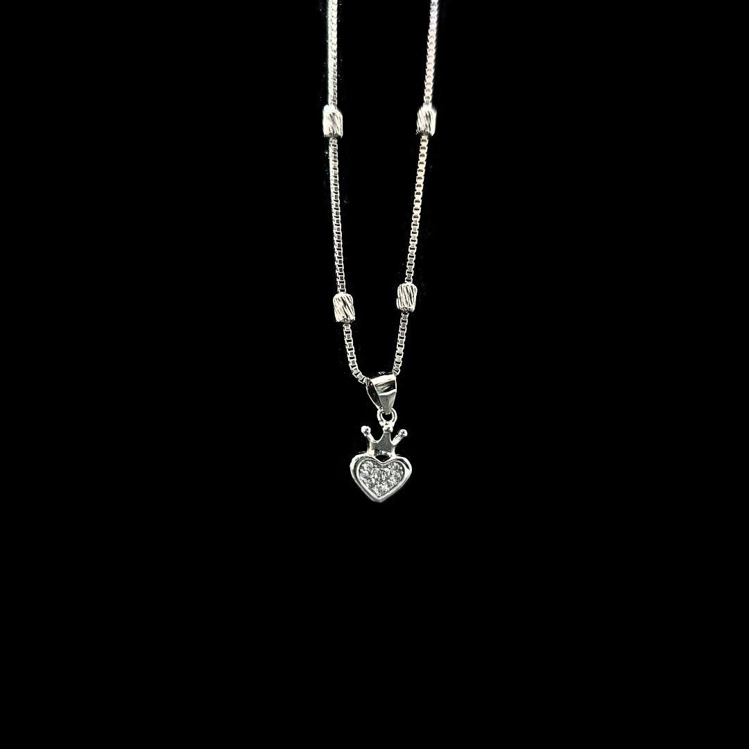 Crown Heart Pendant
