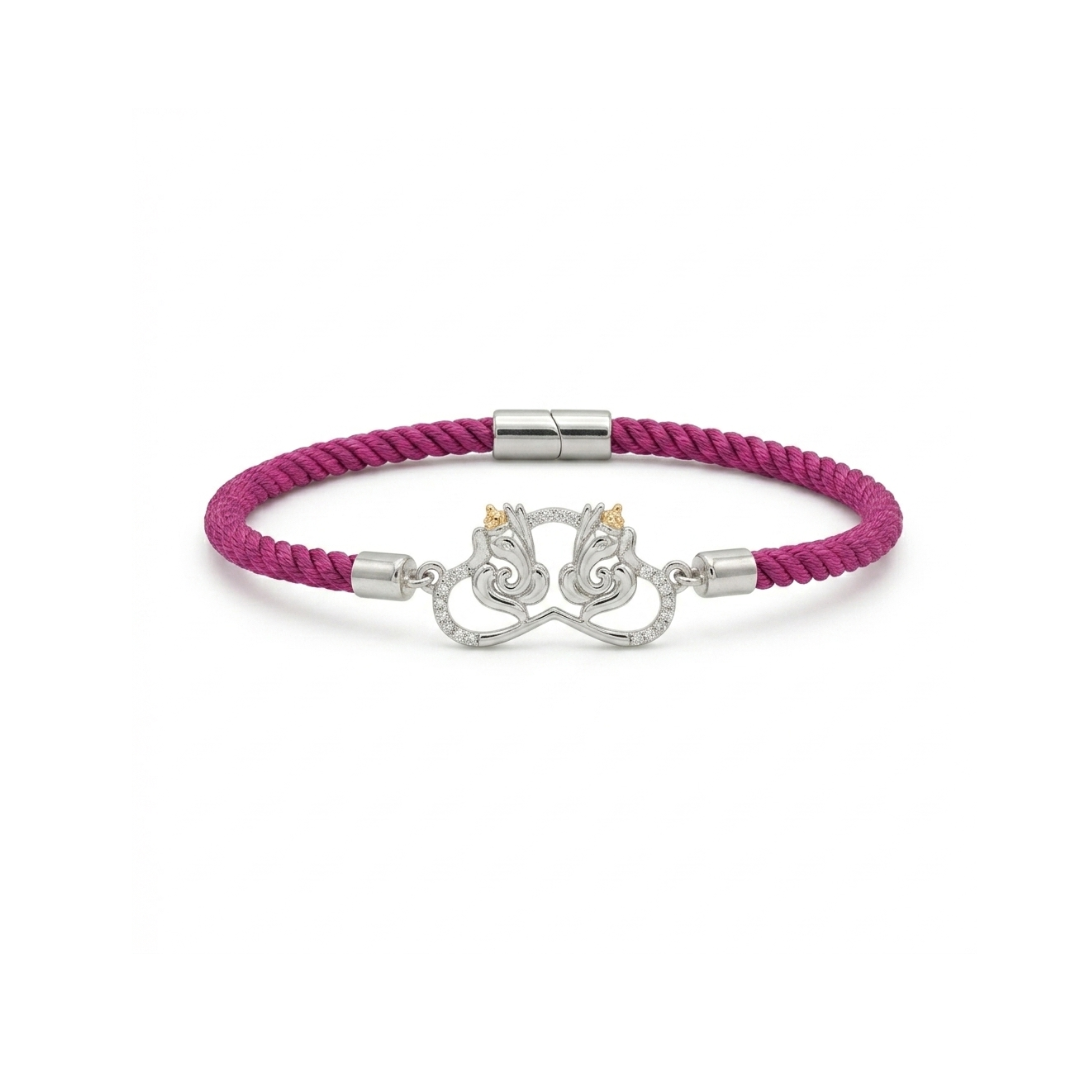 Divine Swan Silver Rakhi Bracelet