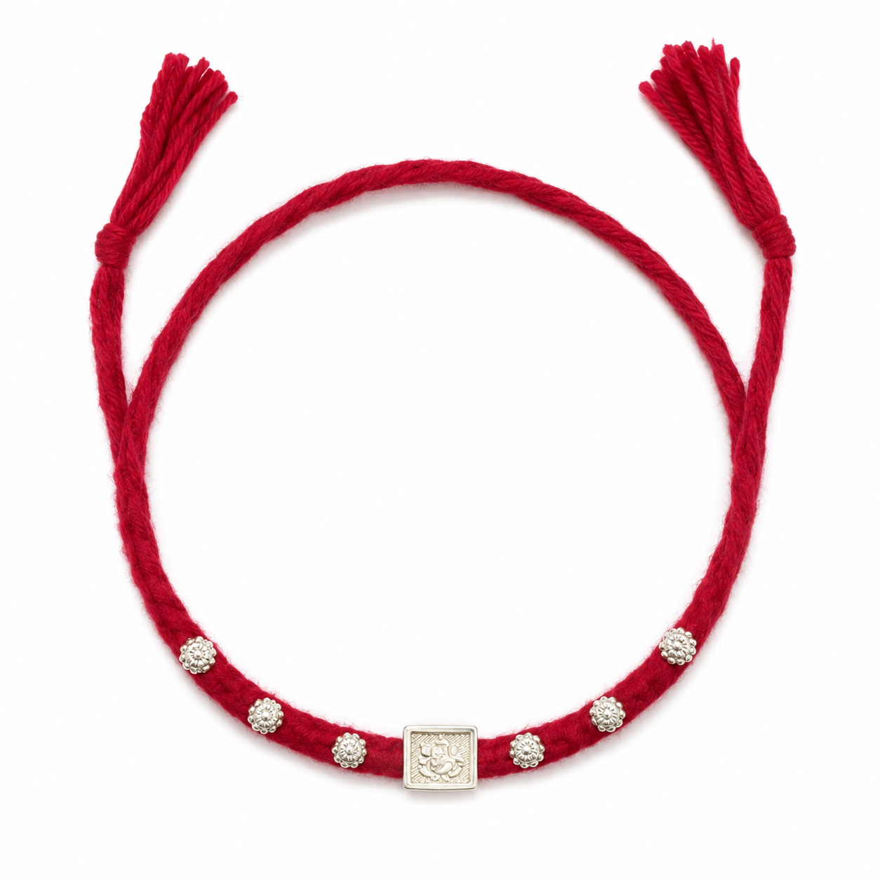 Divine Ganesha Silver Rakhi