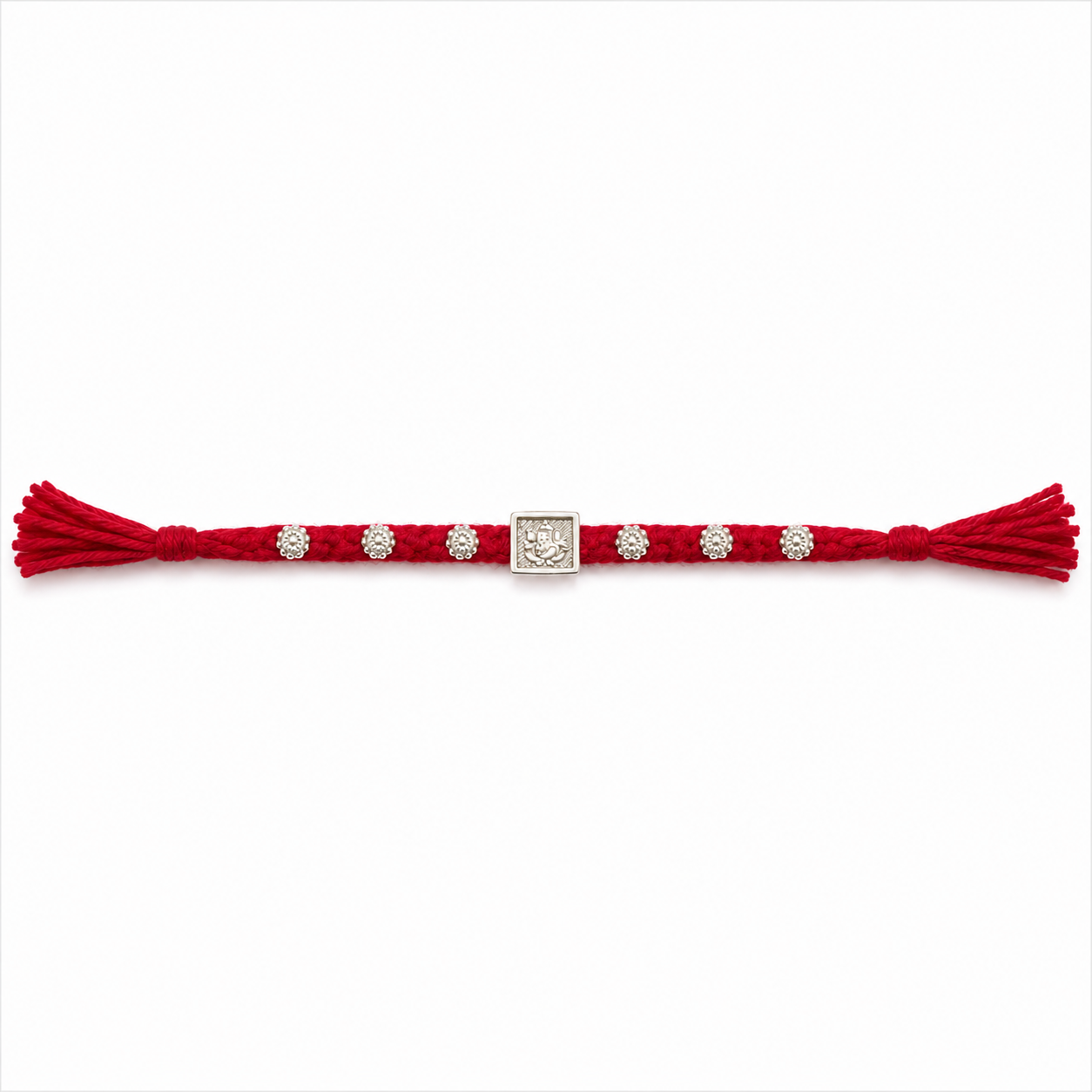 Divine Ganesha Silver Rakhi