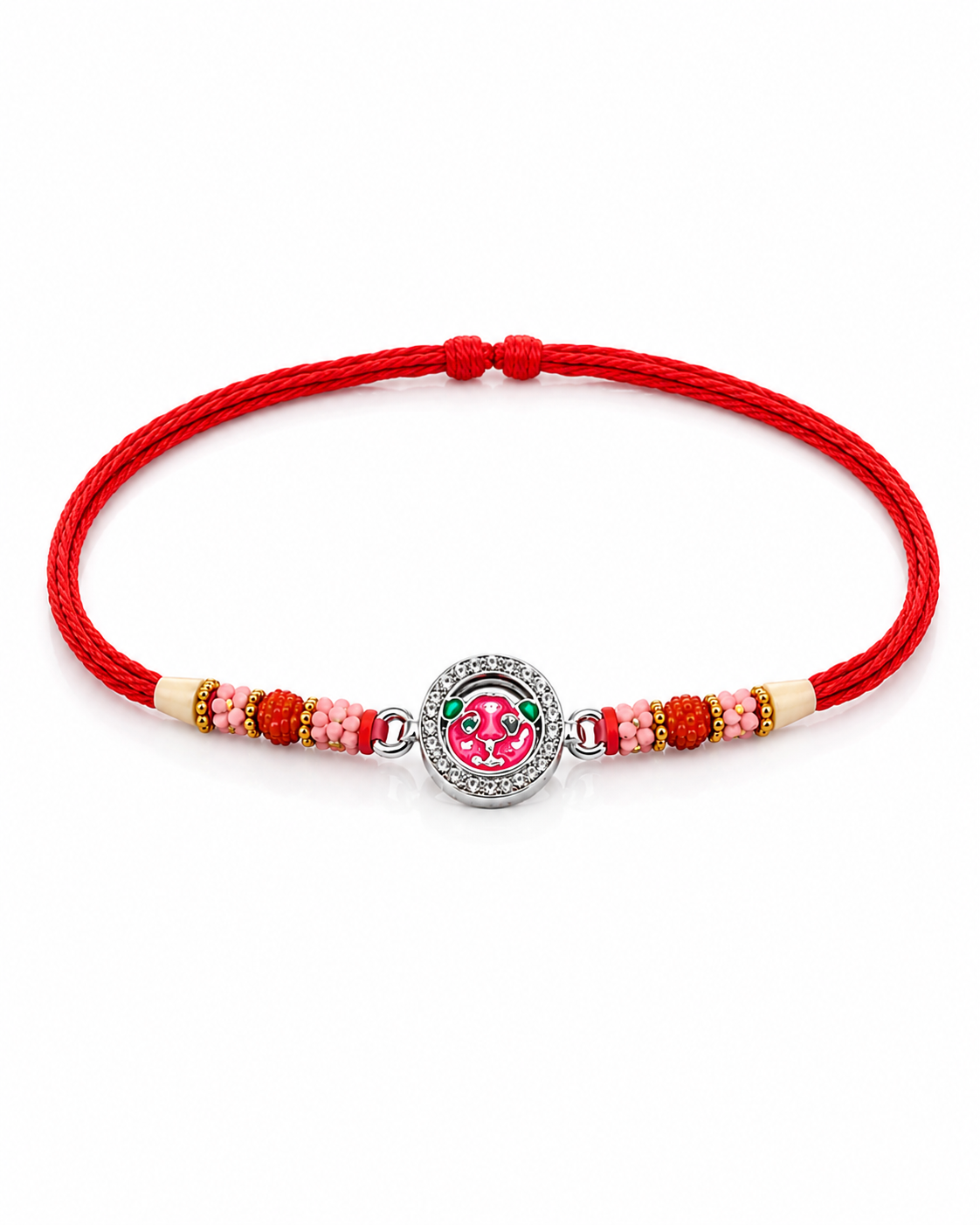 Cute Teddy 92.5 Sterling Silver Thread Rakhi