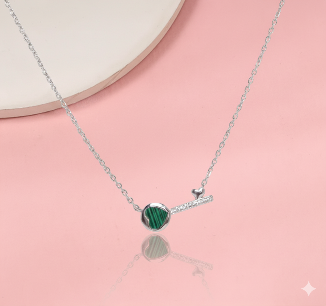 Malachite Horizon Pendant Necklace