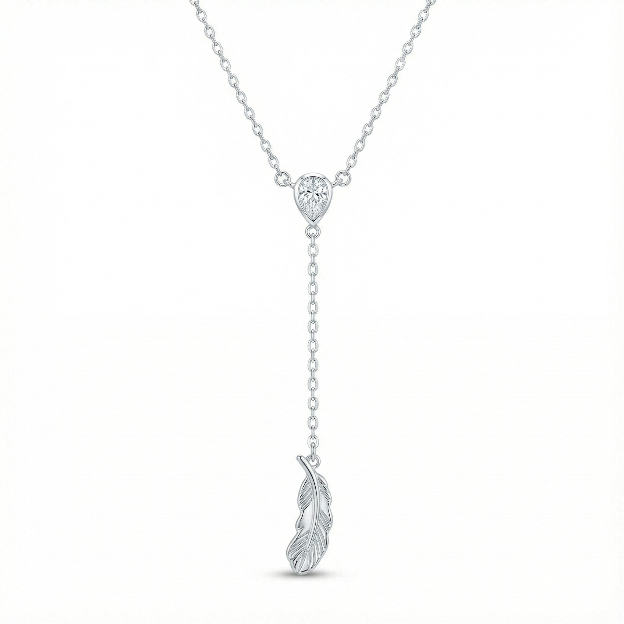 Feather Grace Drop Necklace