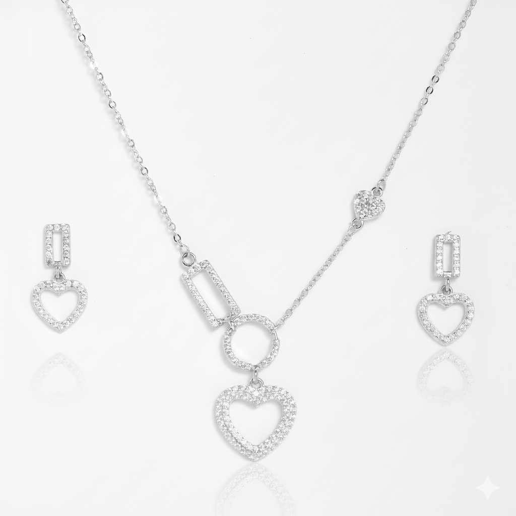 Deco Heart Harmony Necklace Set