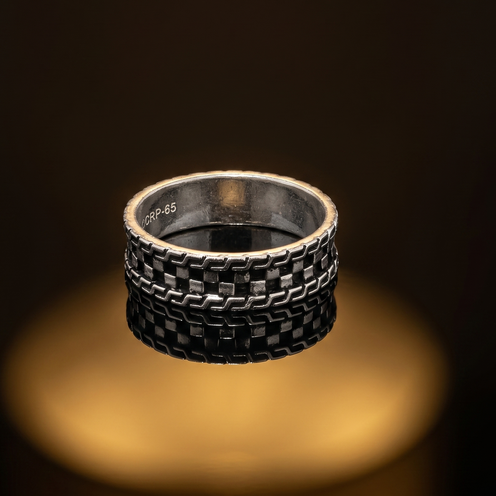 Woven Pattern Silver Ring - 925 Sterling Silver - Lustra