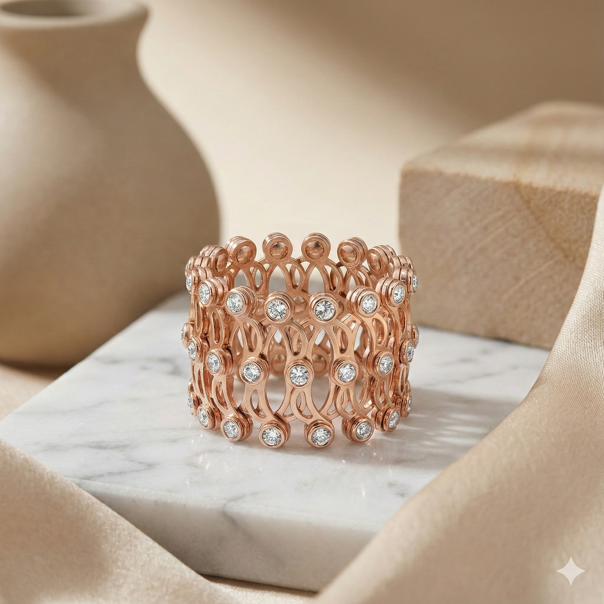 Enchanted Interlace Ring and bracelet